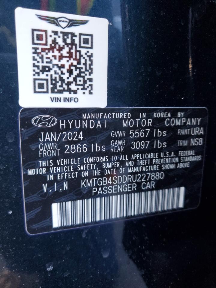 2024 GENESIS G80 SPORT VIN:KMTGB4SDDRU227880