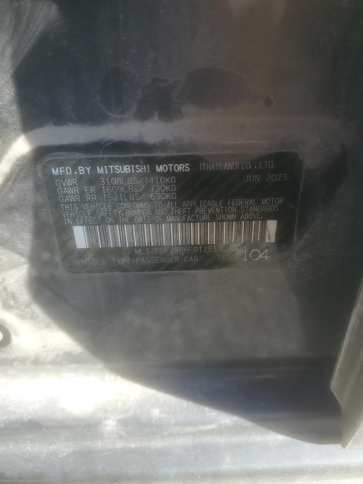 2024 MITSUBISHI MIRAGE G4 ES VIN:ML32FUFJ8RHF01253