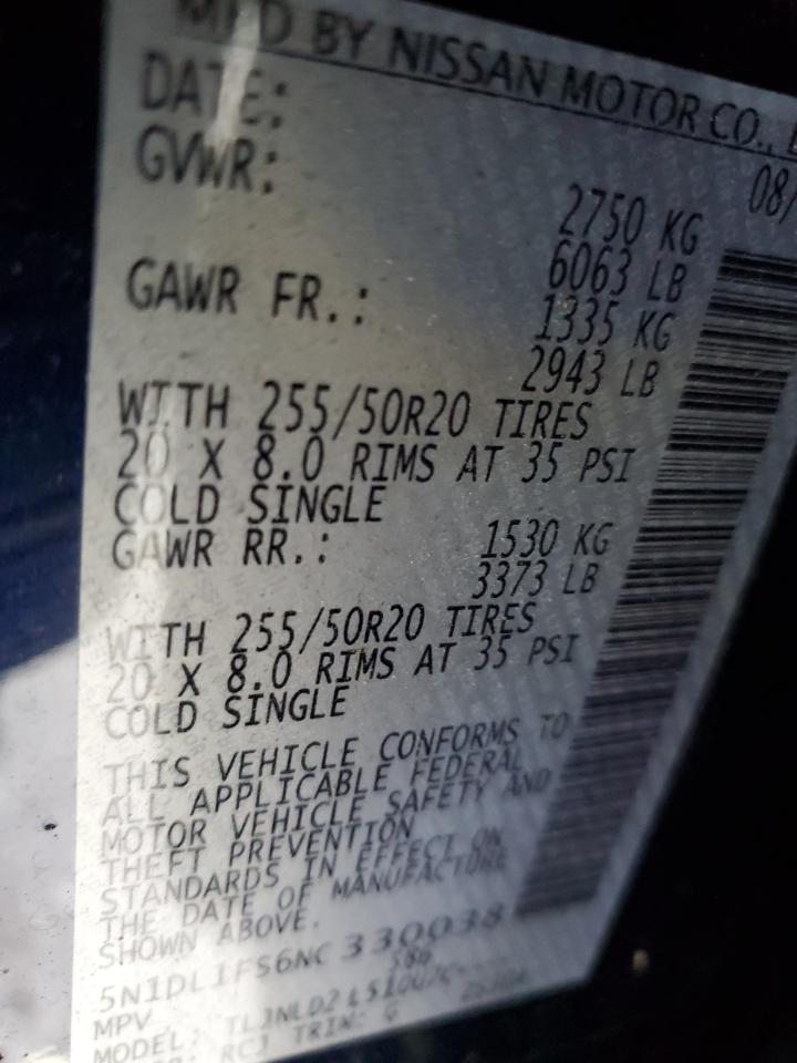 2022 INFINITI QX60 LUXE VIN:5N1DL1FS6NC330038