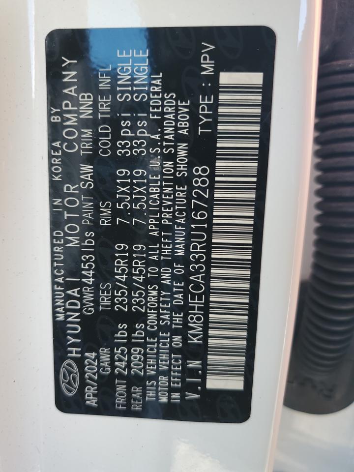 2024 HYUNDAI KONA LIMITED VIN:KM8HECA33RU167288