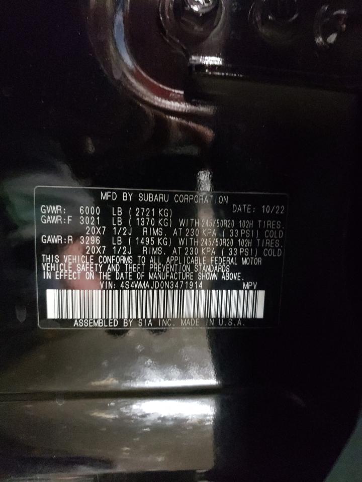 2022 SUBARU ASCENT ONYX EDITION VIN:4S4WMAJD0N3471914