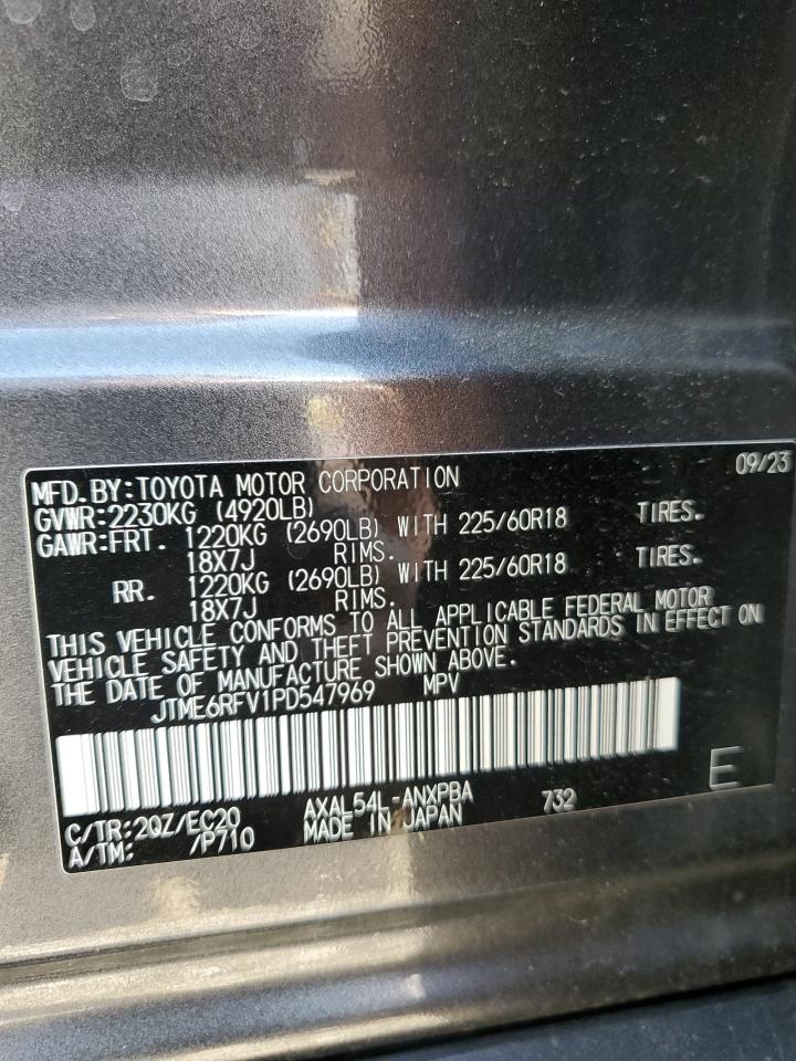 2023 TOYOTA RAV4 XSE VIN:JTME6RFV1PD547969