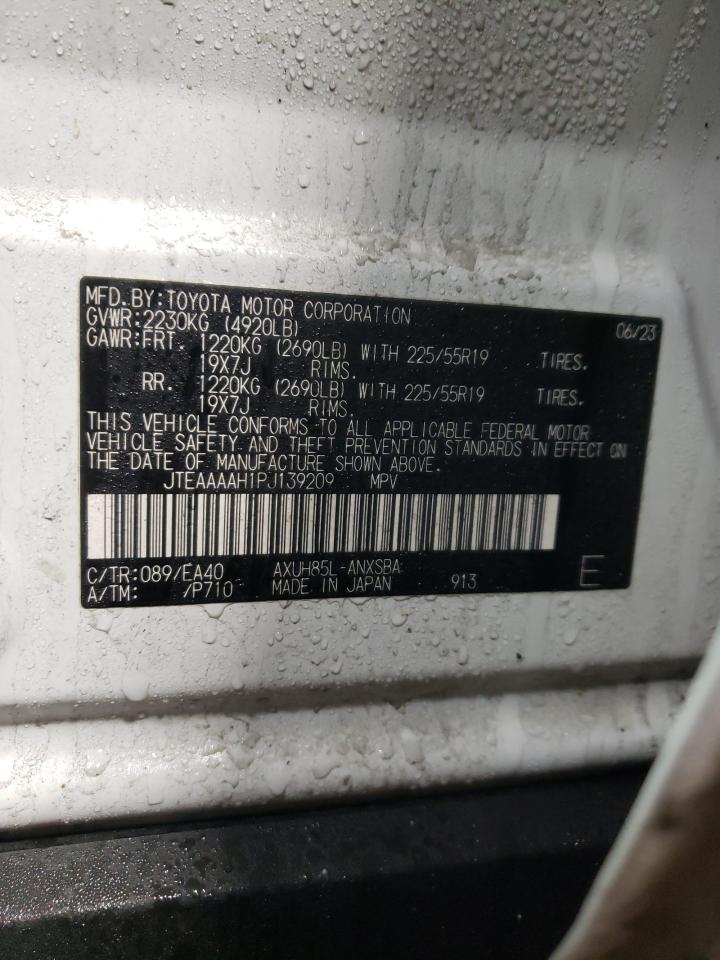 2023 TOYOTA VENZA LE VIN:JTEAAAAH1PJ139209