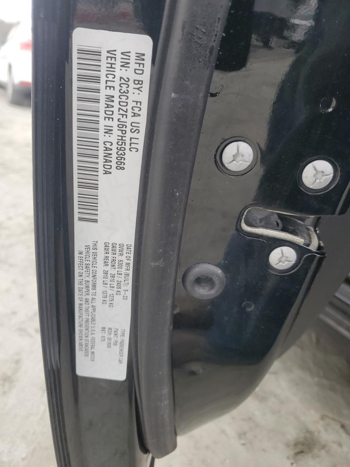 2023 DODGE CHALLENGER R/T SCAT PACK VIN:2C3CDZFJ6PH593668