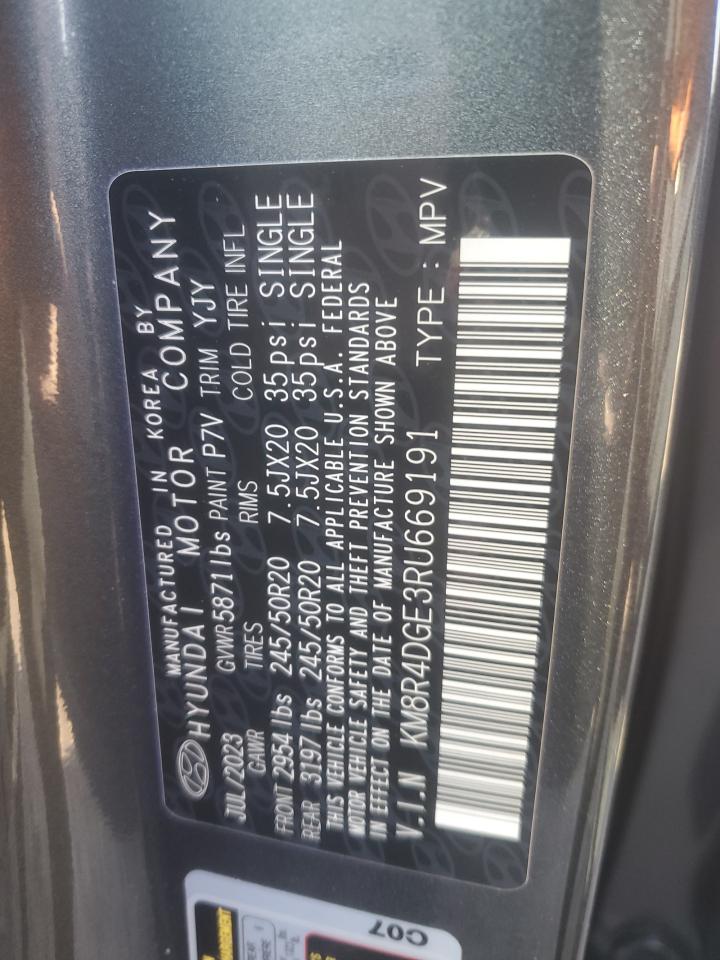 2024 HYUNDAI PALISADE SEL PREMIUM VIN:KM8R4DGE3RU669191