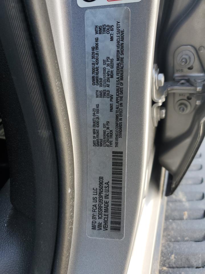 2022 RAM 1500 TRX VIN:1C6SRFU91NN215673