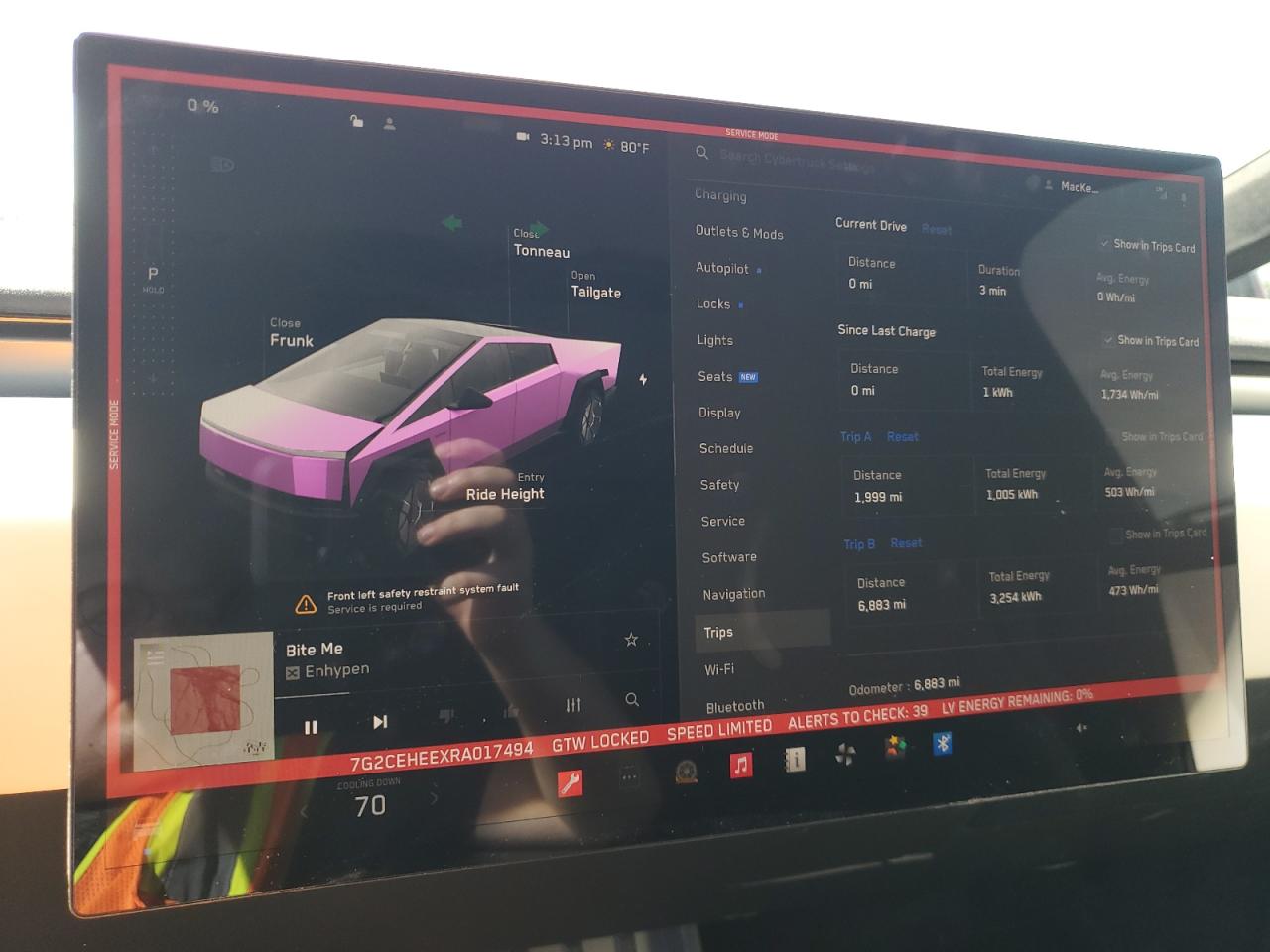 2024 TESLA CYBERTRUCK  VIN:7G2CEHEEXRA017494