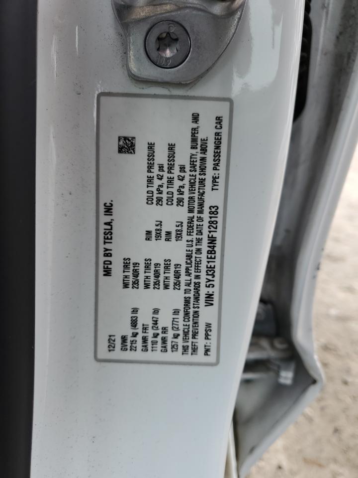 2022 TESLA MODEL 3  VIN:5YJ3E1EB4NF128183