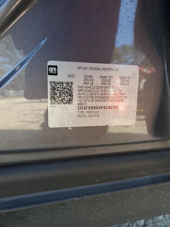 2023 CHEVROLET BOLT EV 2LT VIN:1G1FX6S0XP4145791