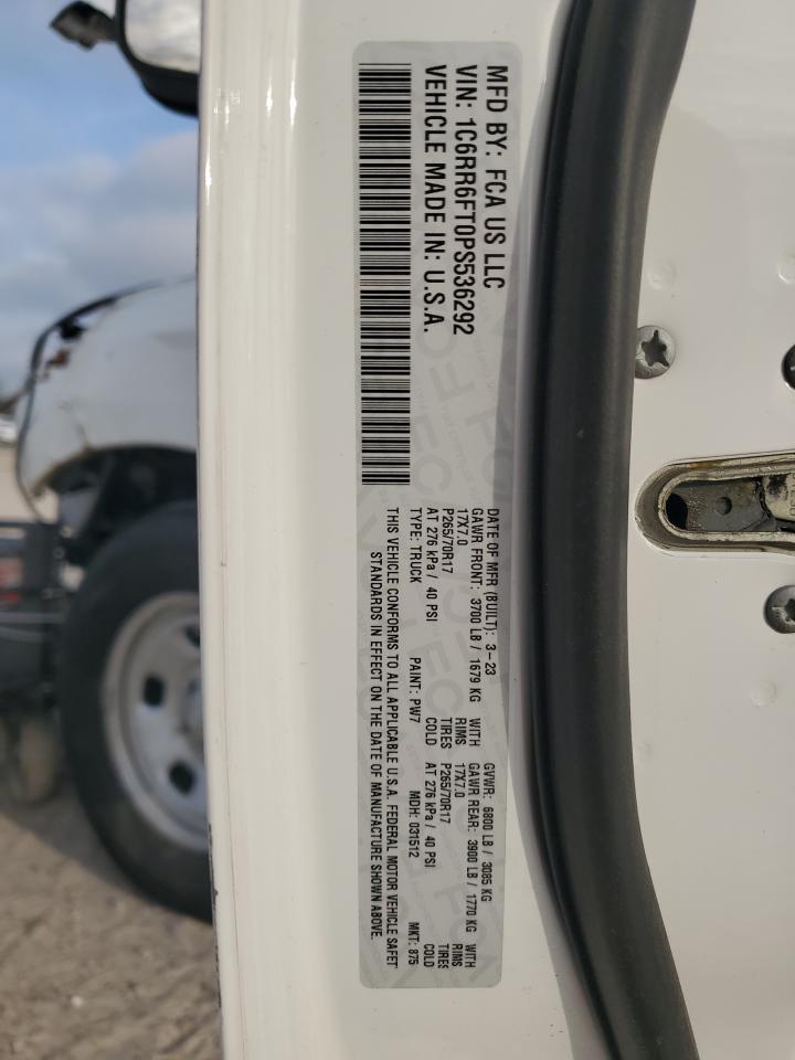 2023 RAM 1500 CLASSIC TRADESMAN VIN:1C6RR6FT0PS536292