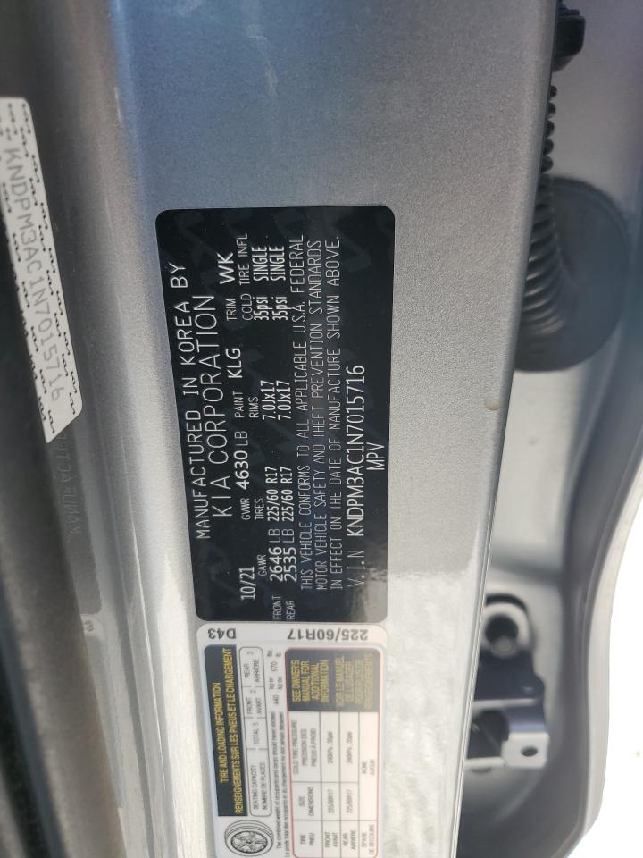 2022 KIA SPORTAGE LX VIN:KNDPM3AC1N7015716