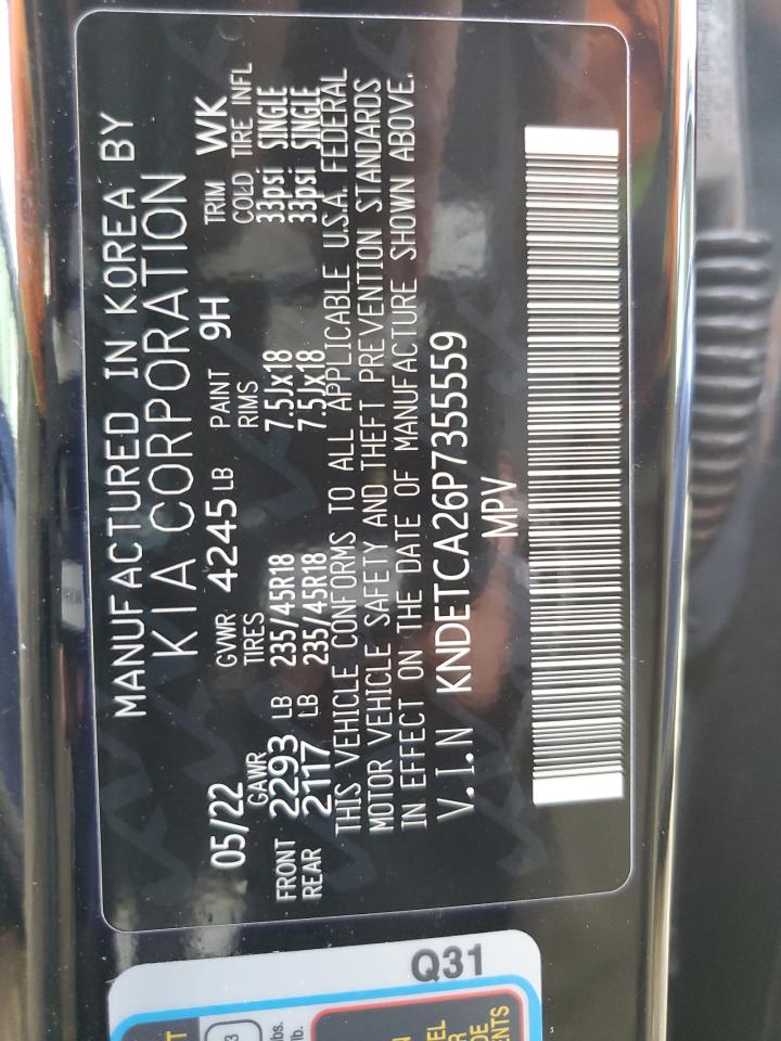 2023 KIA SELTOS SX VIN:KNDETCA26P7355559