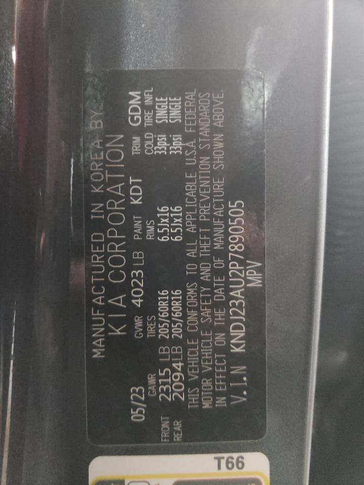 2023 KIA SOUL LX VIN:KNDJ23AU2P7890505