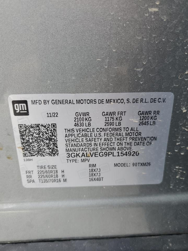 2023 GMC TERRAIN SLT VIN:3GKALVEG9PL154920
