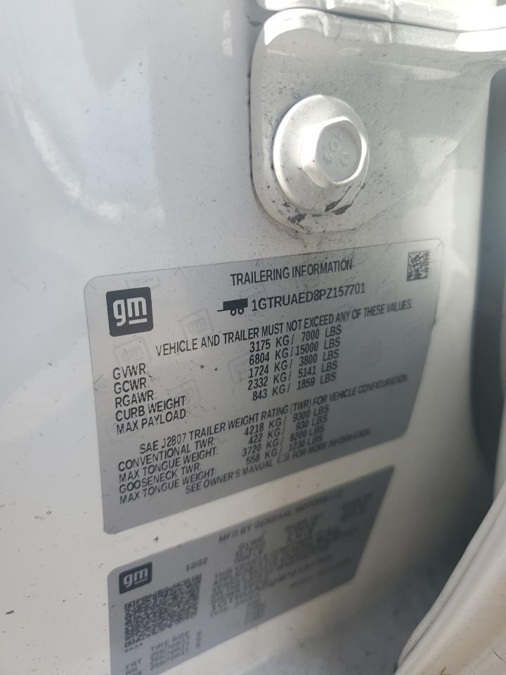 2023 GMC SIERRA K1500 VIN:1GTRUAED8PZ157701
