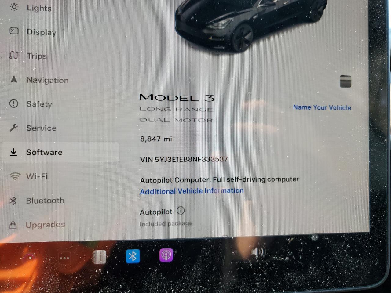 2022 TESLA MODEL 3  VIN:5YJ3E1EB8NF333537