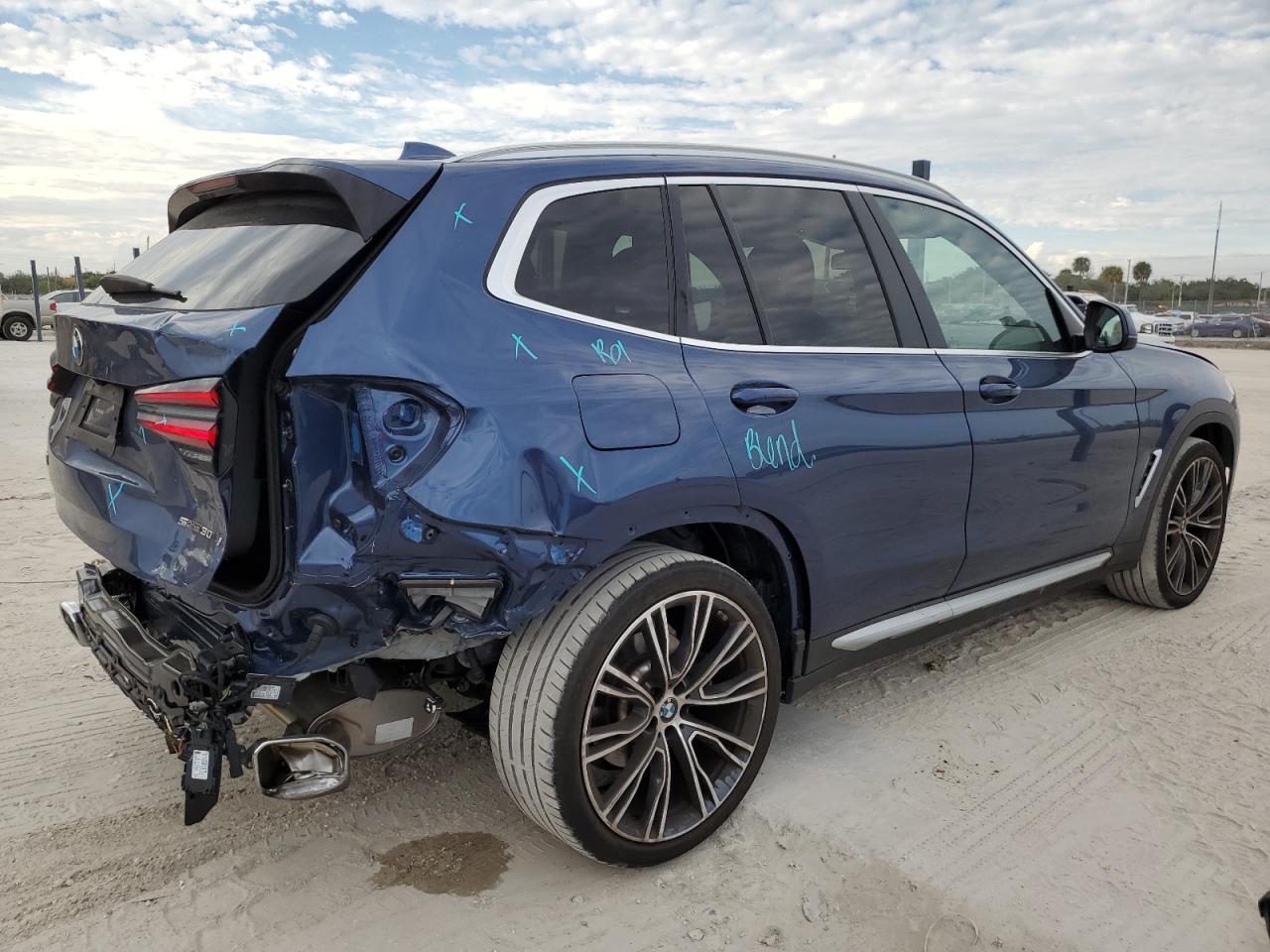 2022 BMW X3 SDRIVE30I VIN:5UX43DP0XN9M09873