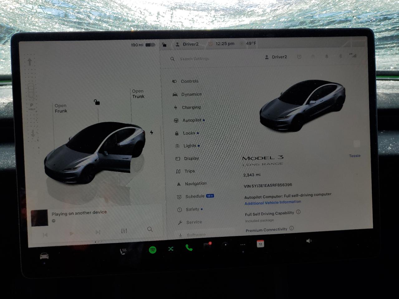 2024 TESLA MODEL 3  VIN:5YJ3E1EA5RF856396