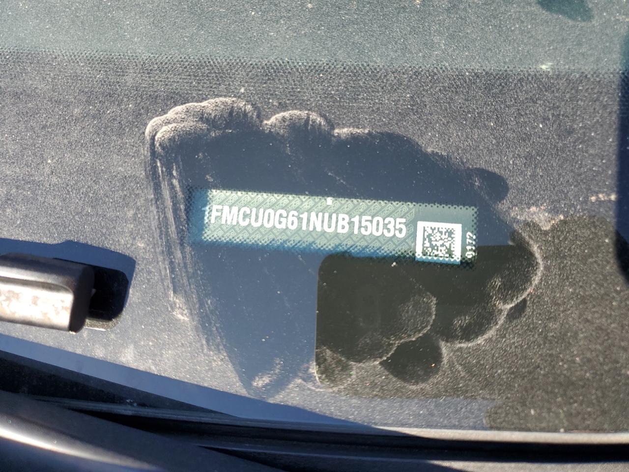 2022 FORD ESCAPE SE VIN:1FMCU0G61NUB15035