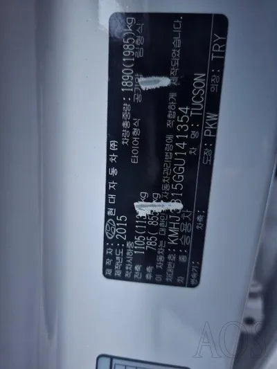 2016 Hyundai Tucson KMHJ3815GGU141354 VIN:KMHJ3815GGU141354