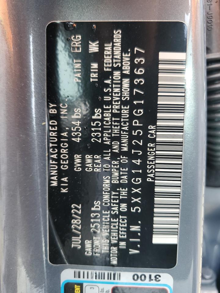 2023 KIA K5 LXS VIN:5XXG14J25PG173637