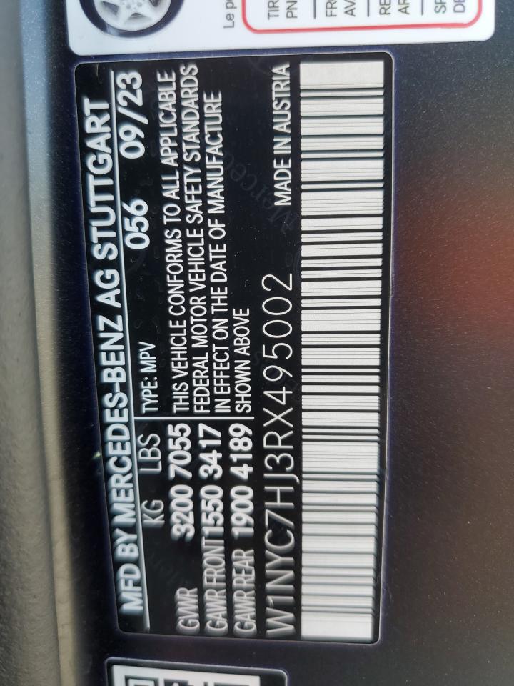 2024 MERCEDES-BENZ G 63 AMG VIN:W1NYC7HJ3RX495002