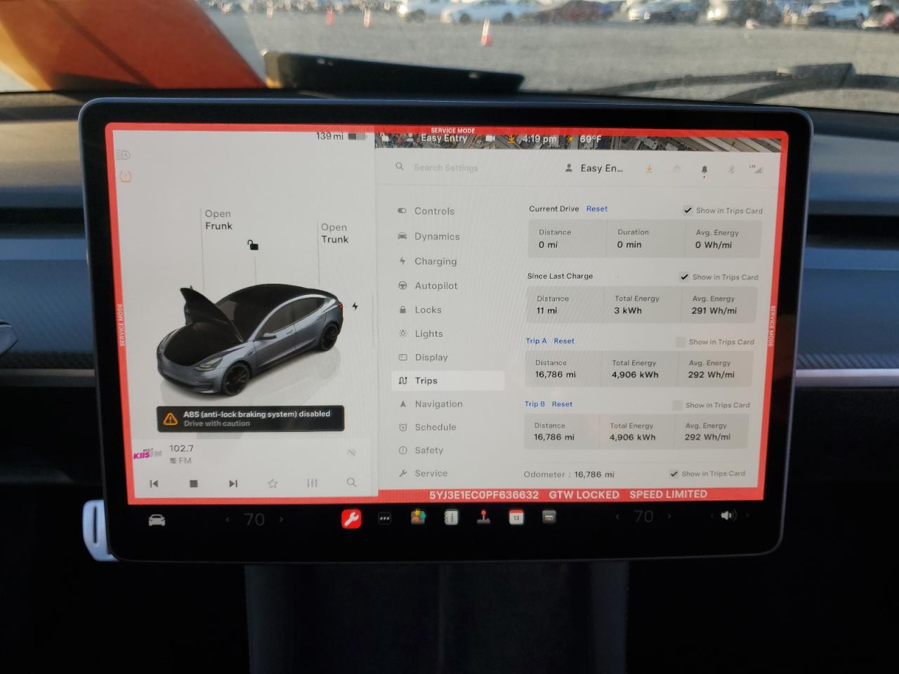 2023 TESLA MODEL 3  VIN:5YJ3E1EC0PF636632