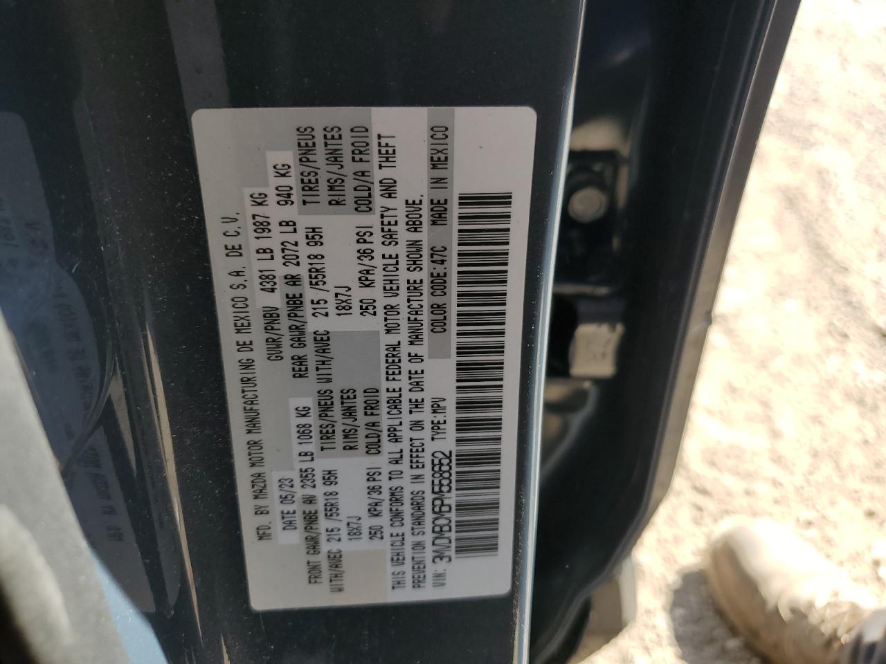 i-ママページ 2023 MAZDA CX-30 PREFERRED VIN:3MVDMBCM6PM558652 – VIN Public
