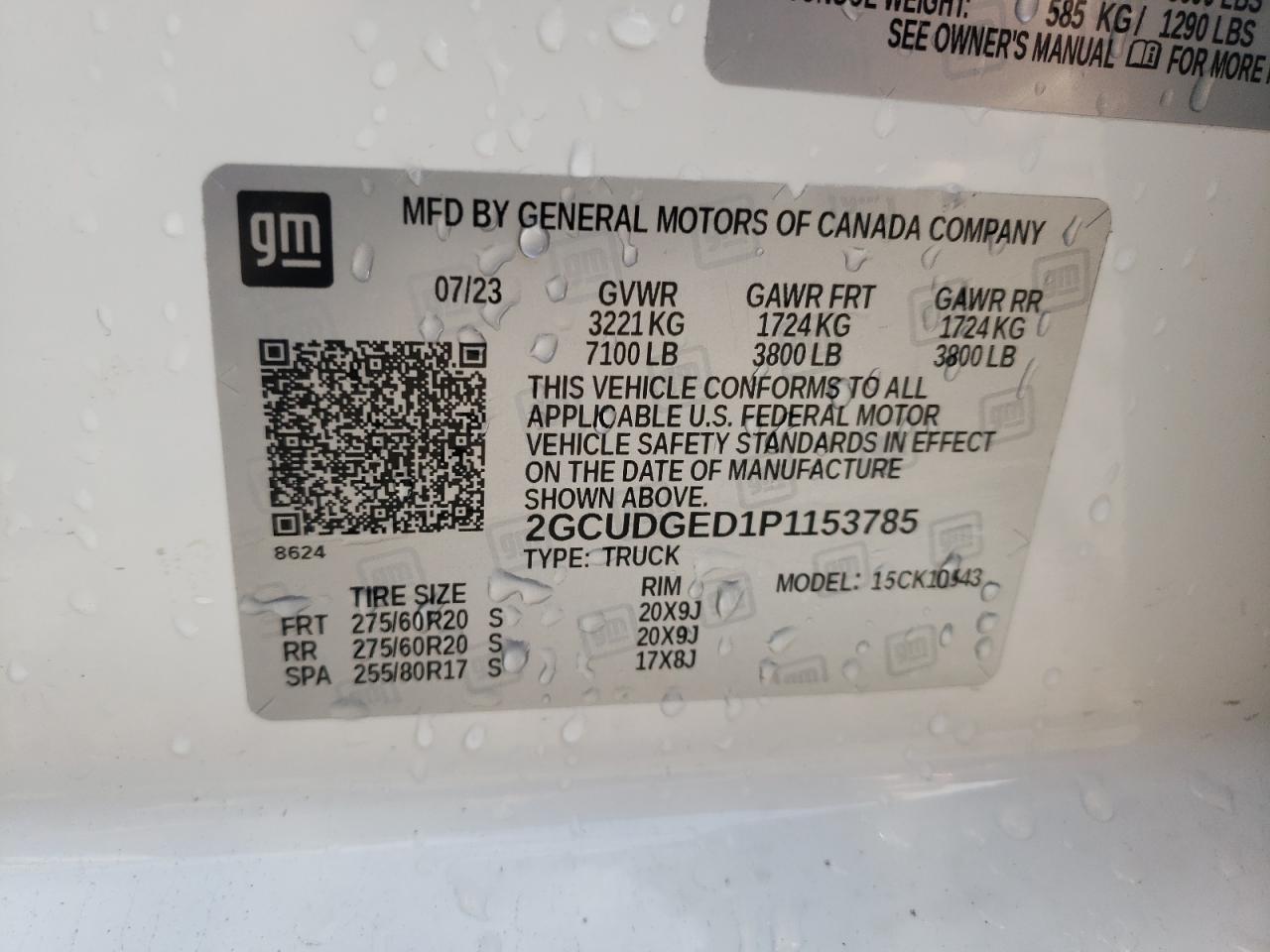 2023 CHEVROLET SILVERADO K1500 LTZ VIN:2GCUDGED1P1153785