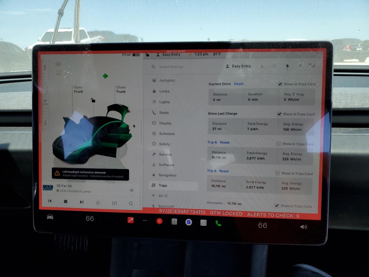 2024 TESLA MODEL 3  VIN:5YJ3E1EB8RF734110