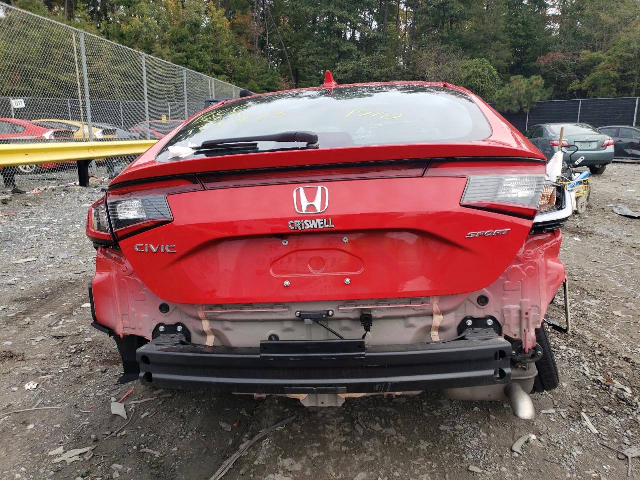 2022 HONDA CIVIC SPORT VIN:19XFL2H80NE024403
