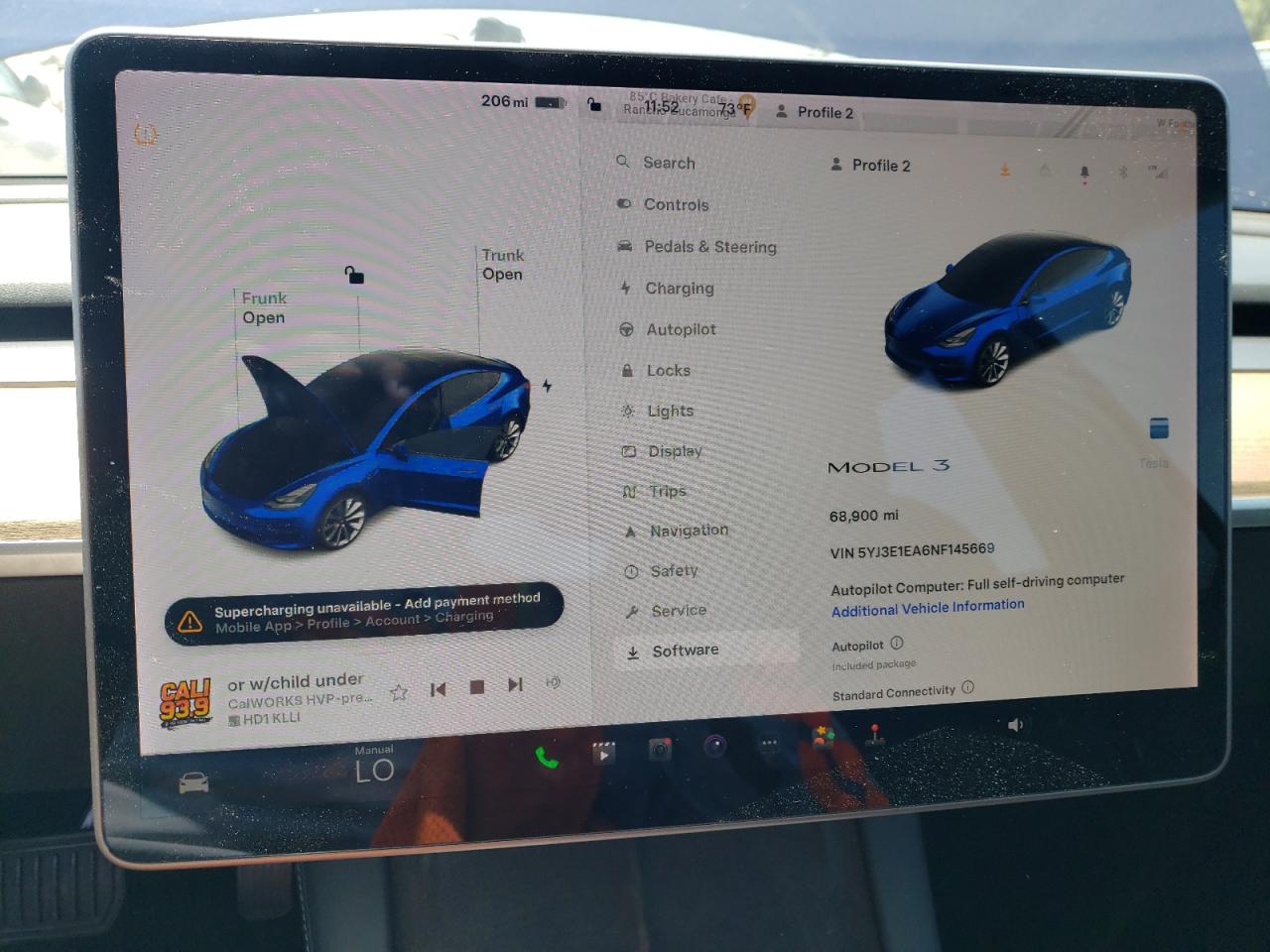 2022 TESLA MODEL 3  VIN:5YJ3E1EA6NF145669