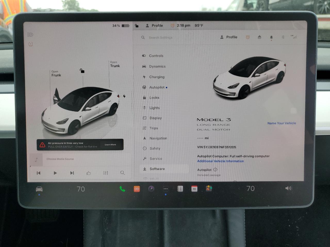 2022 TESLA MODEL 3  VIN:5YJ3E1EB7NF351205