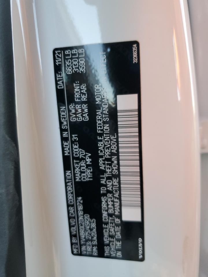 2022 VOLVO XC90 T8 RECHARGE INSCRIPTION EXPRESS VIN:YV4BR0CZ0N1818724