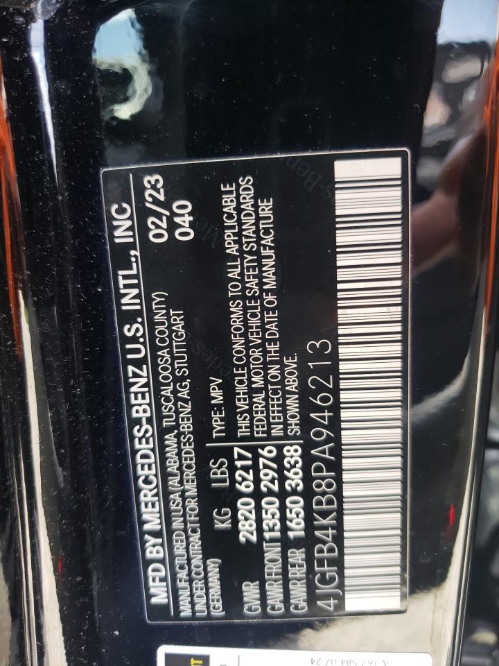 2023 MERCEDES-BENZ GLE 350 4MATIC VIN:4JGFB4KB8PA946213