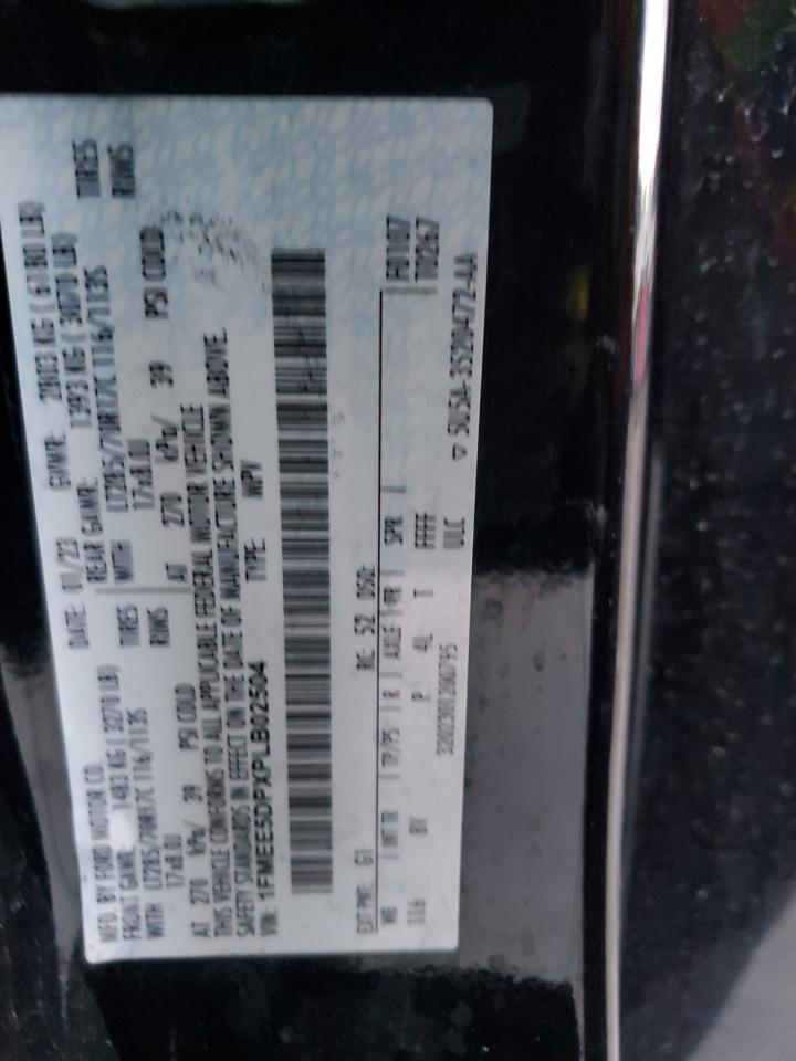 2023 FORD BRONCO BASE VIN:1FMEE5DPXPLB02504
