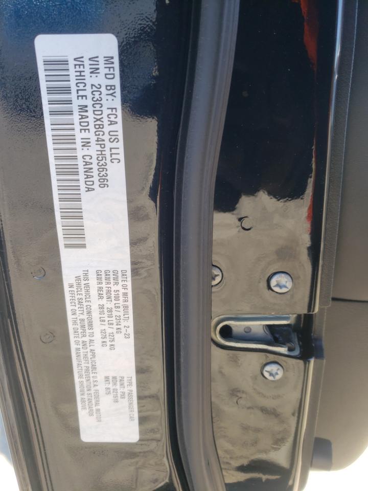 2023 DODGE CHARGER SXT VIN:2C3CDXBG4PH536366