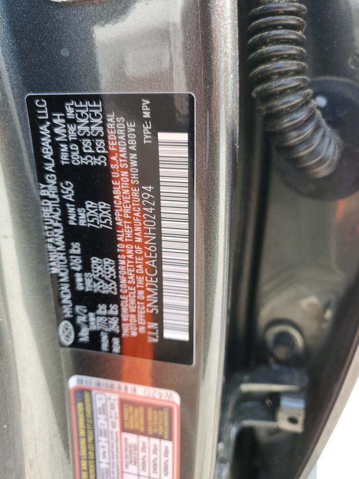 2022 HYUNDAI TUCSON LIMITED VIN:5NMJECAE6NH024294