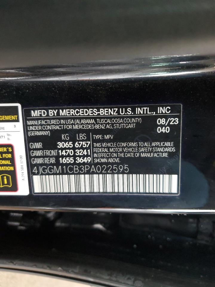 2023 MERCEDES-BENZ EQE SUV 350 4MATIC VIN:4JGGM1CB3PA022595