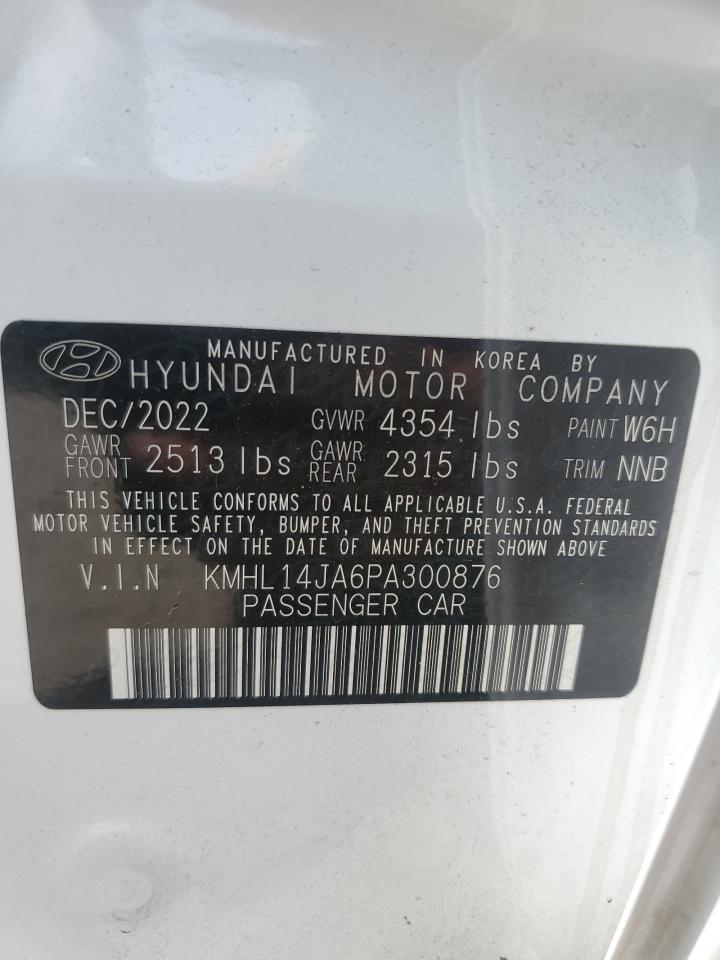 2023 HYUNDAI SONATA SEL VIN:KMHL14JA6PA300876