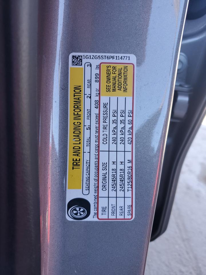 2023 CHEVROLET MALIBU RS VIN:1G1ZG5ST6PF114771