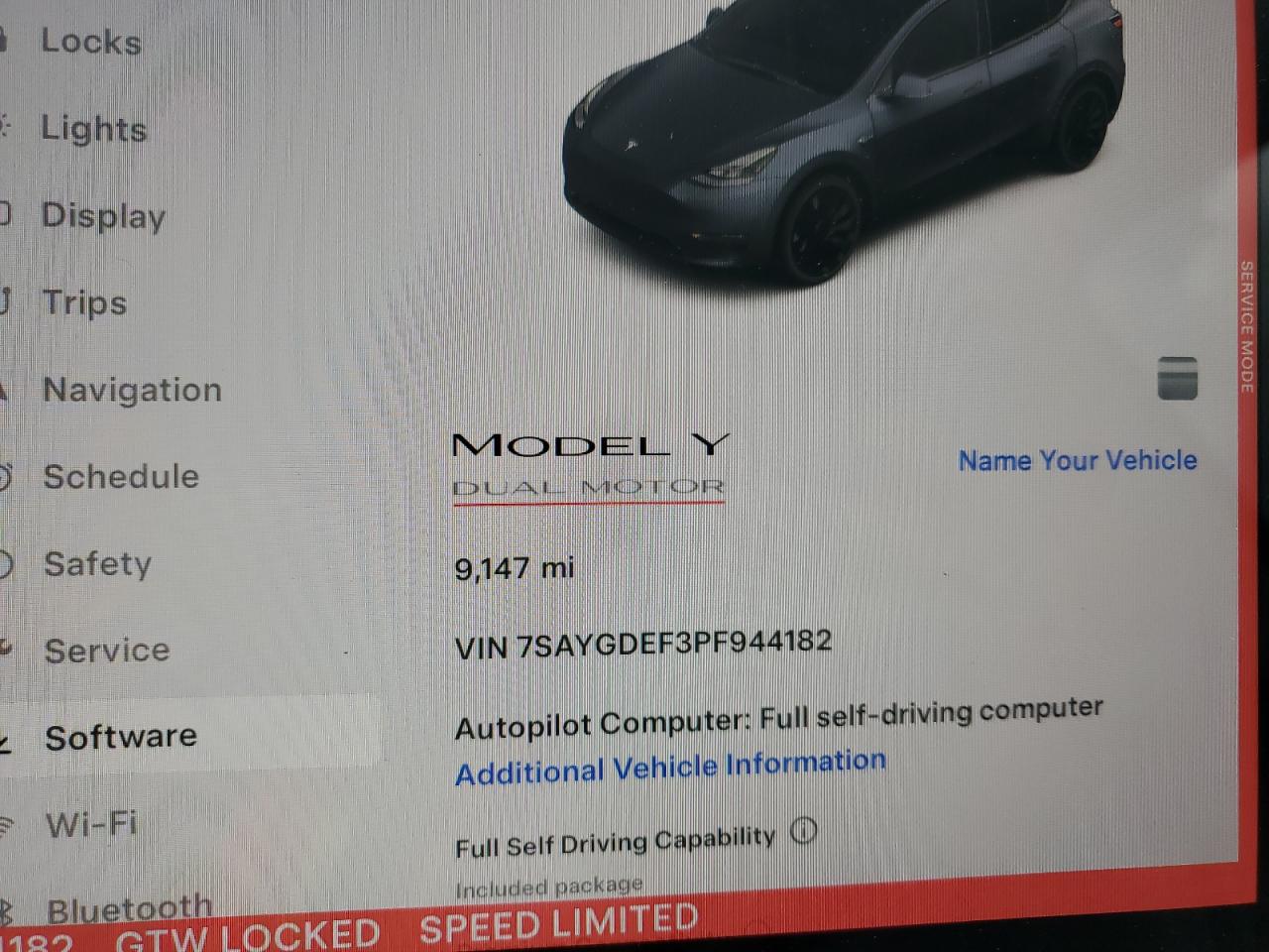 2023 TESLA MODEL Y  VIN:7SAYGDEF3PF944182