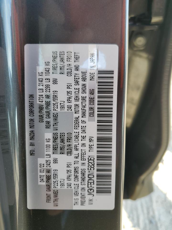 2022 MAZDA CX-5 PREMIUM VIN:JM3KFBDM0N1582061
