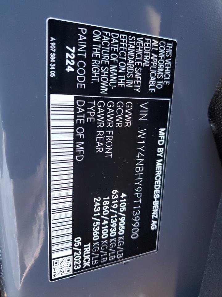 2023 MERCEDES-BENZ SPRINTER 2500 VIN:W1Y4NBHY9PT139900