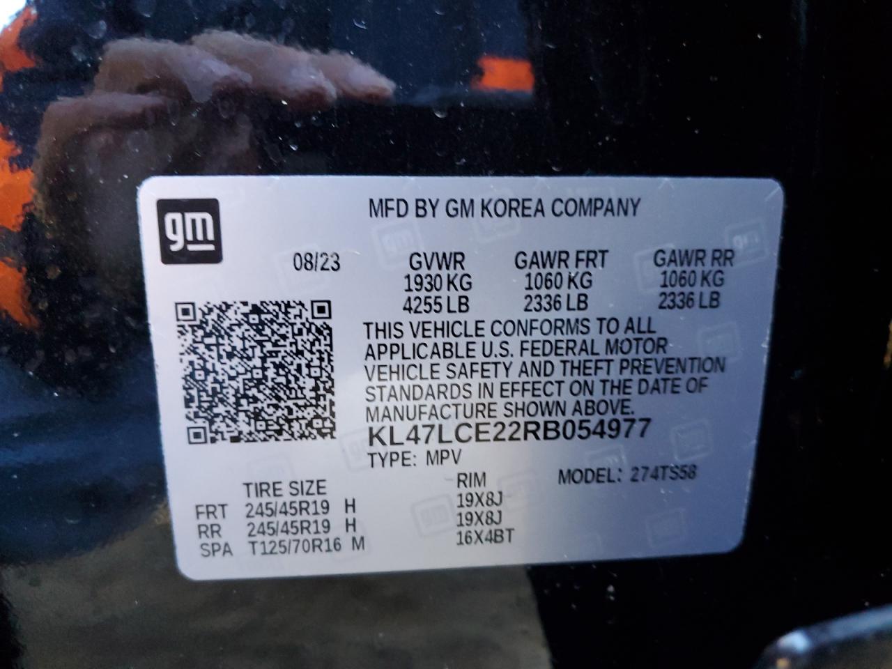 2024 BUICK ENVISTA AVENIR VIN:KL47LCE22RB054977