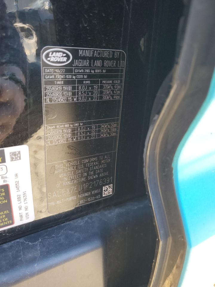 2023 LAND ROVER DEFENDER 110 X VIN:SALEX7EU1P2176391