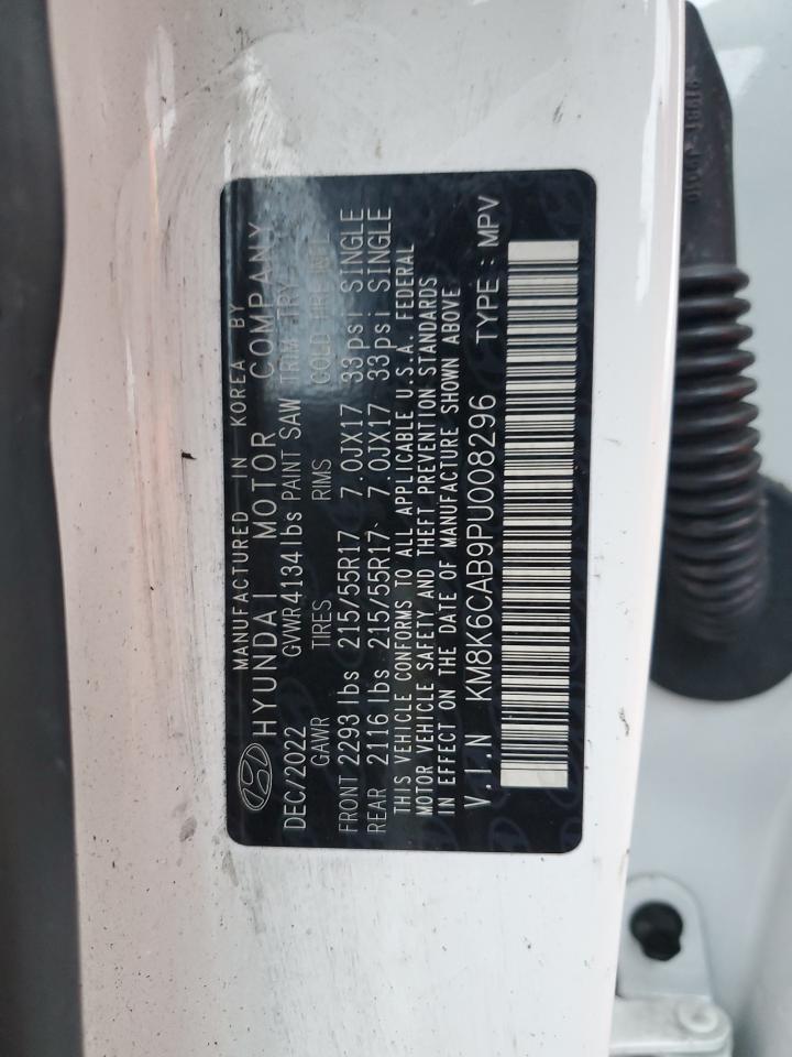 2023 HYUNDAI KONA SEL VIN:KM8K6CAB9PU008296