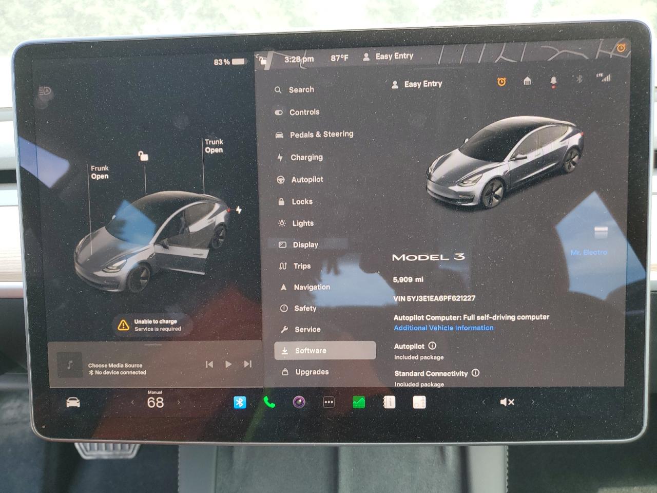 2023 TESLA MODEL 3  VIN:5YJ3E1EA6PF621227