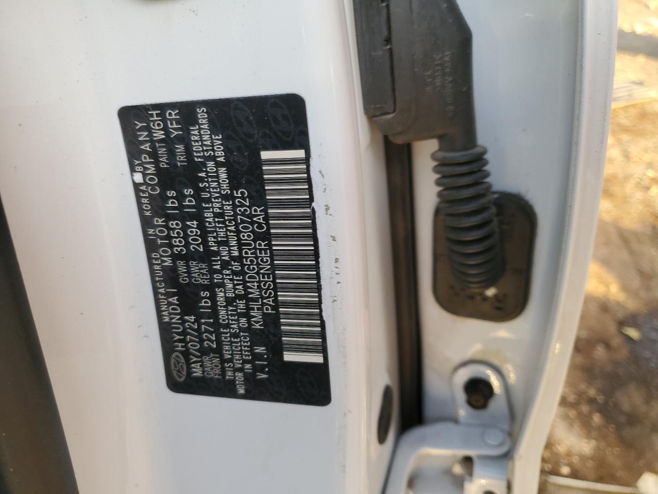 2024 HYUNDAI ELANTRA SEL VIN:KMHLM4DG5RU807325