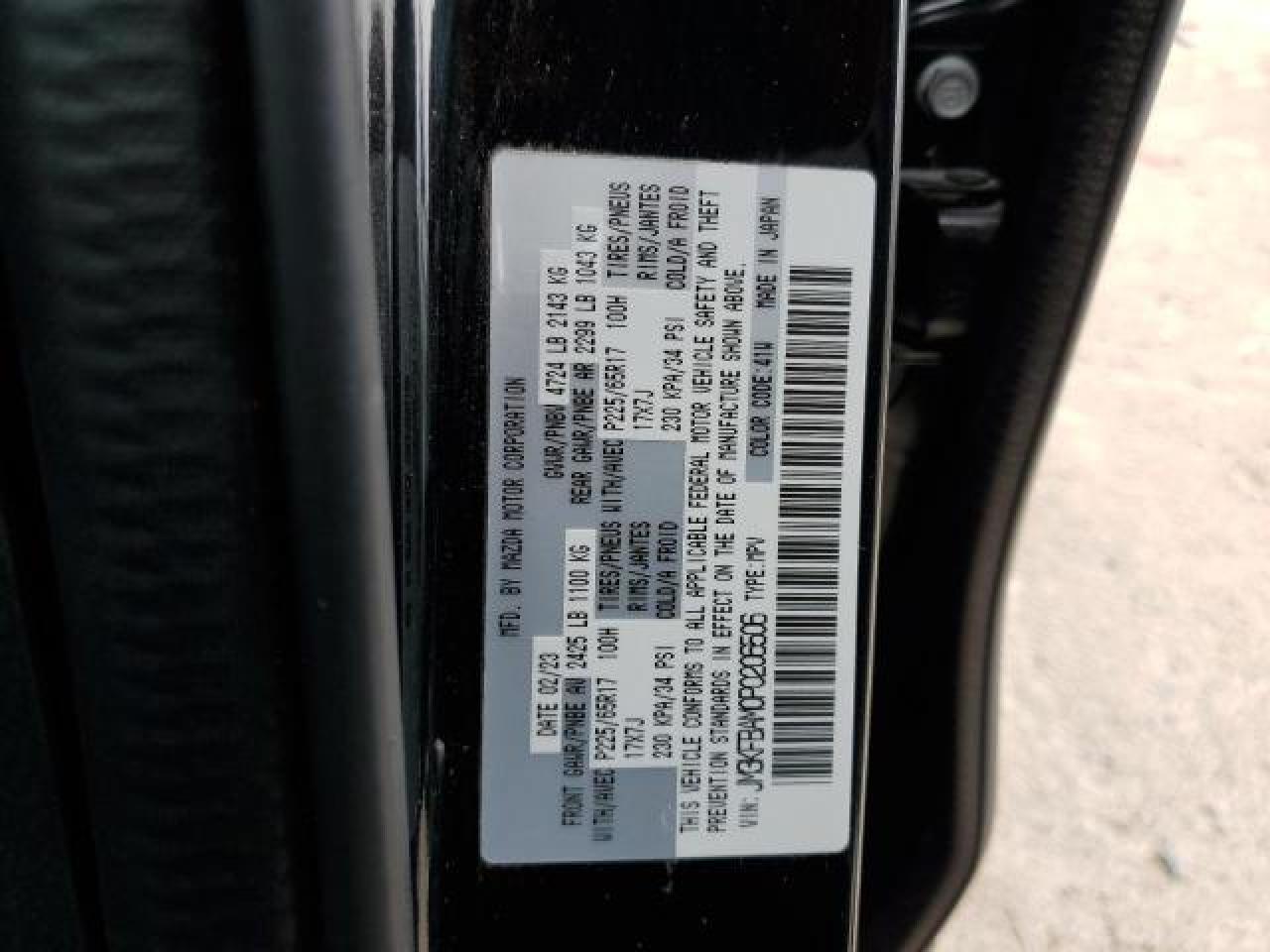 2023 MAZDA CX-5  VIN:JM3KFBAM0P0206506